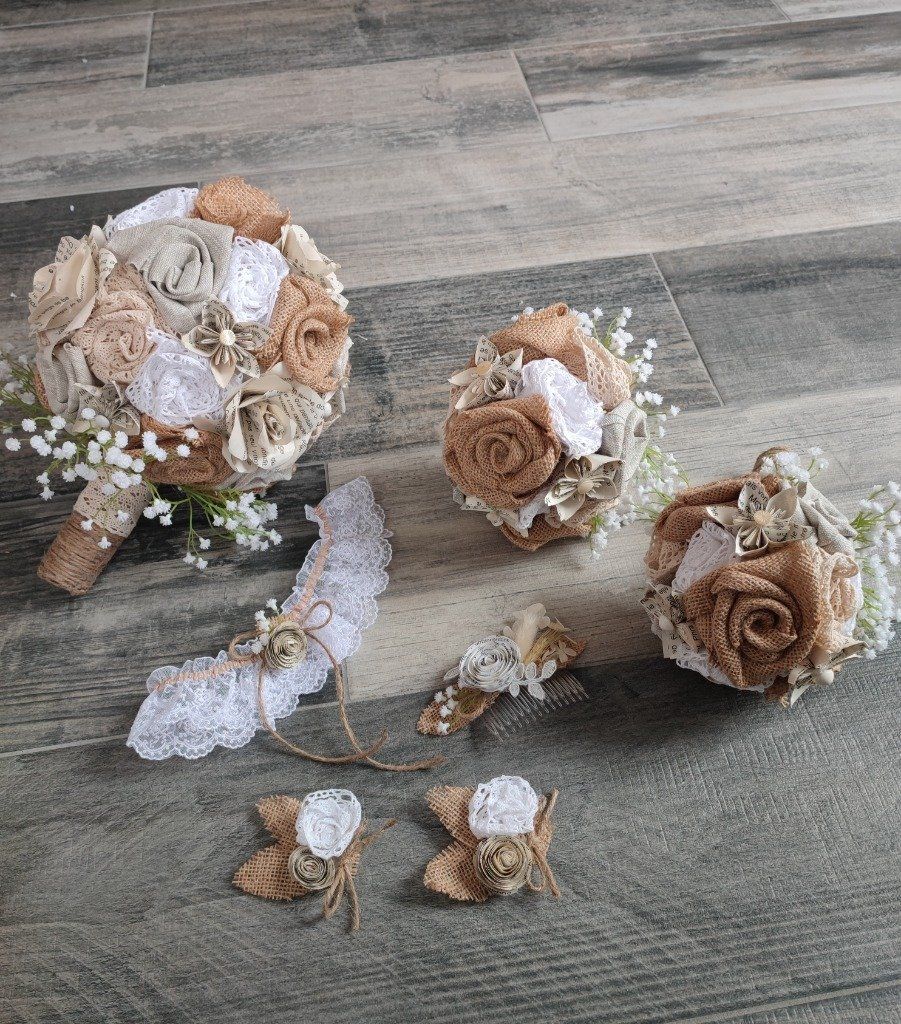Créatrice fleur en tissu
Bouquet de mariée sans fleurs